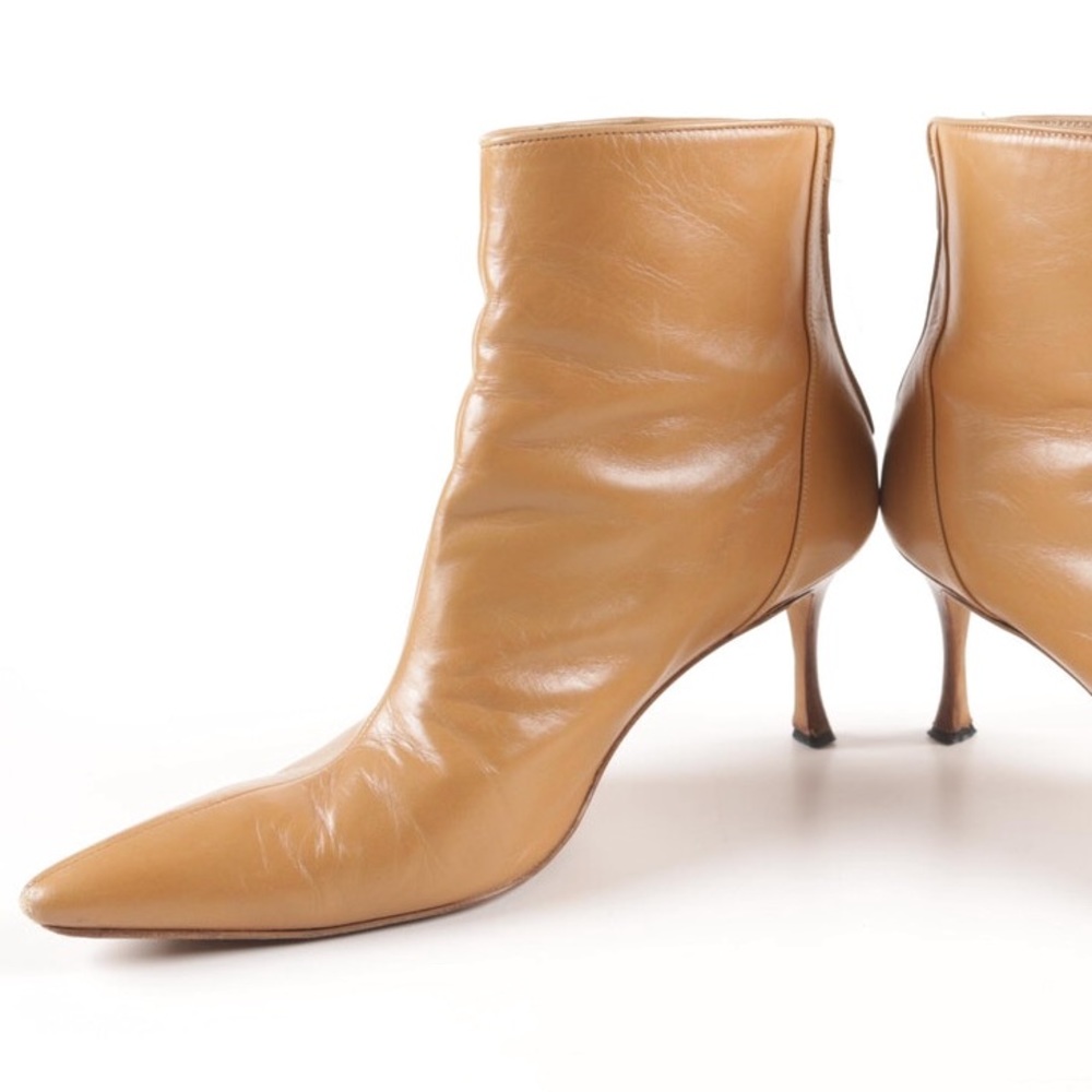 Manolo leather ankle boots